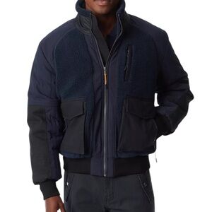 ••NWT BASS OUTDOOR Men's Mixed-Media Full-Zip Bomber Jacket XXL Black